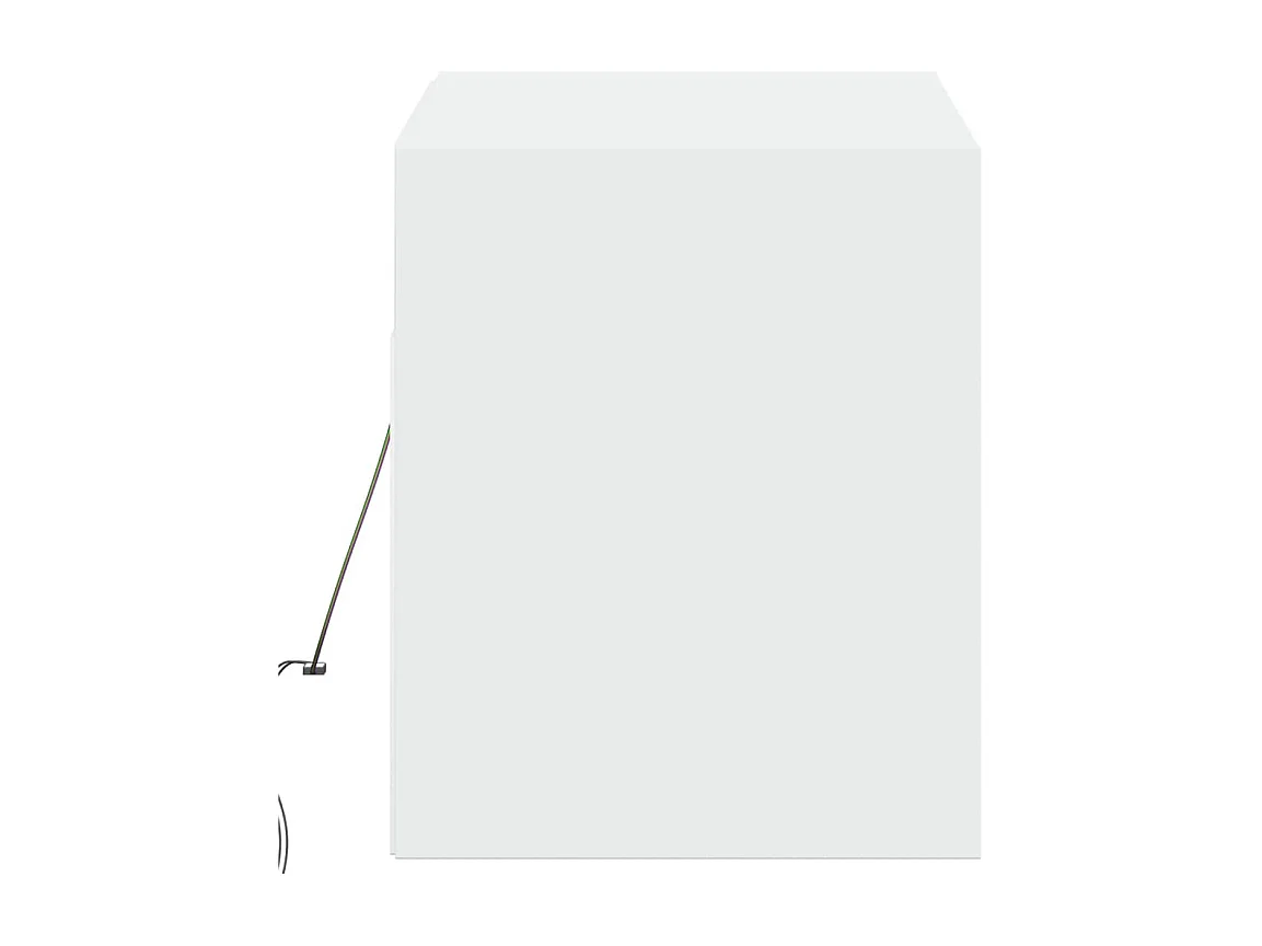 Mobile porta TV a parete con luci LED, bianco, 100x31x35 cm