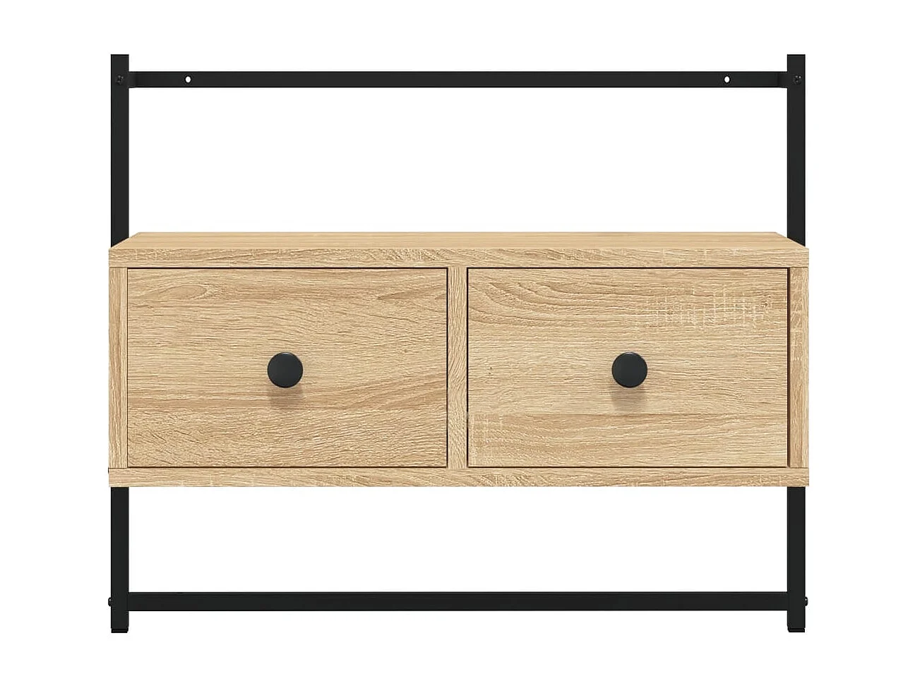 Wandmontierter TV-Schrank aus Sonoma-Eiche, 60,5 x 30 x 51 cm, Holzwerkstoff
