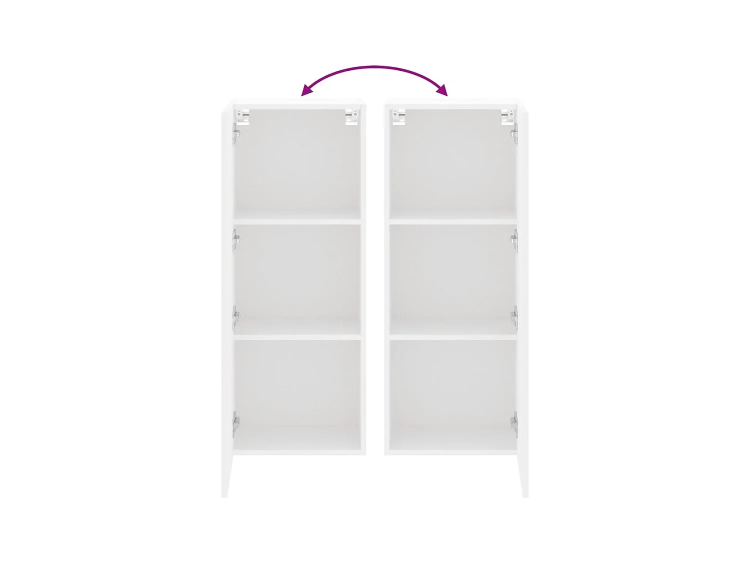 Mobile porta TV bianco da parete 40,5x30x102 cm in legno ingegnerizzato