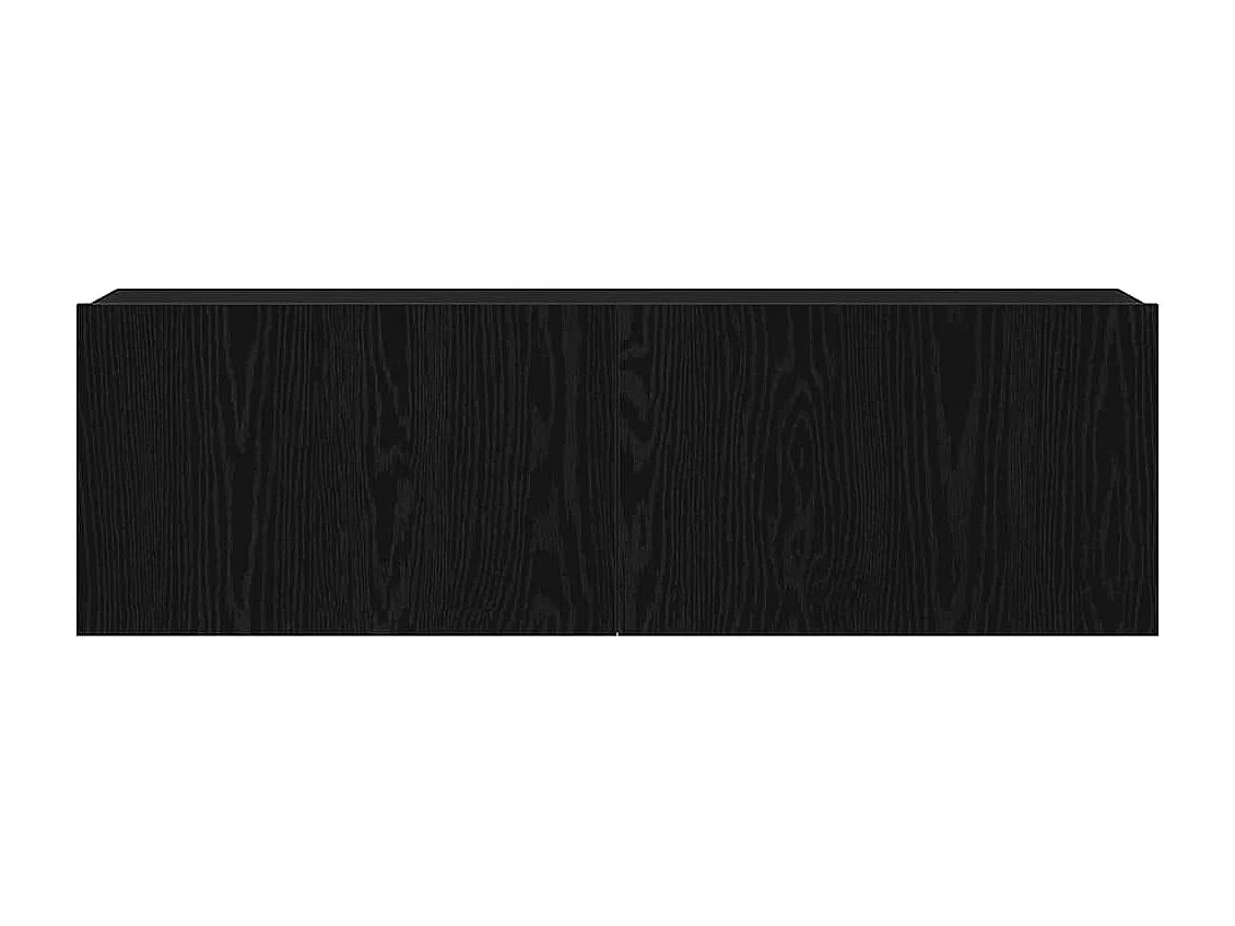 Meuble TV mural en chêne noir 100x30x30 cm en bois reconstitué