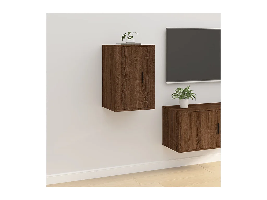 Wandmontierter TV-Schrank Braune Eiche 40x34,5x60 cm