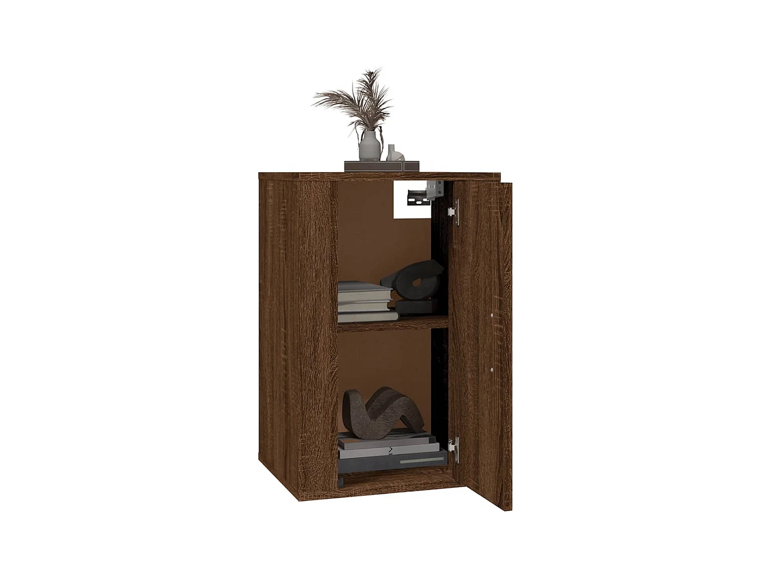 Wandmontierter TV-Schrank Braune Eiche 40x34,5x60 cm