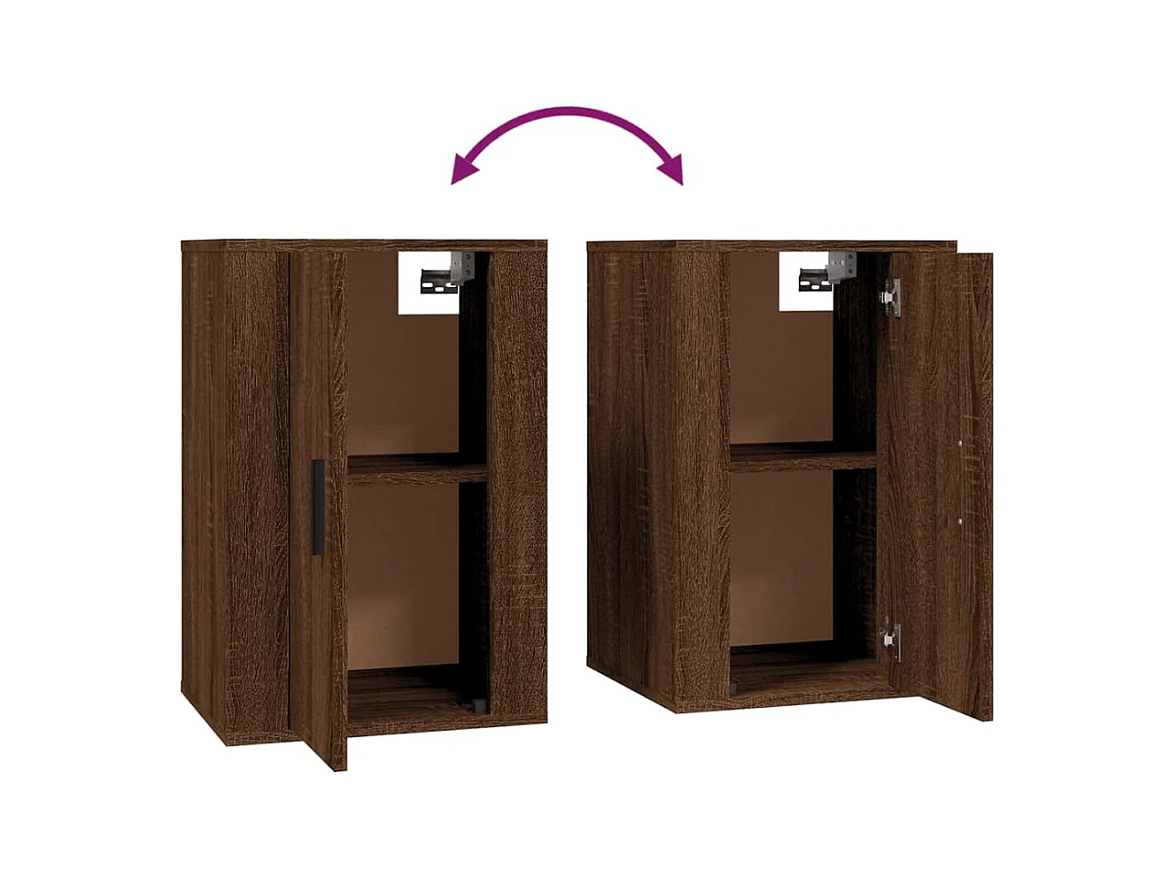 Wandmontierter TV-Schrank Braune Eiche 40x34,5x60 cm