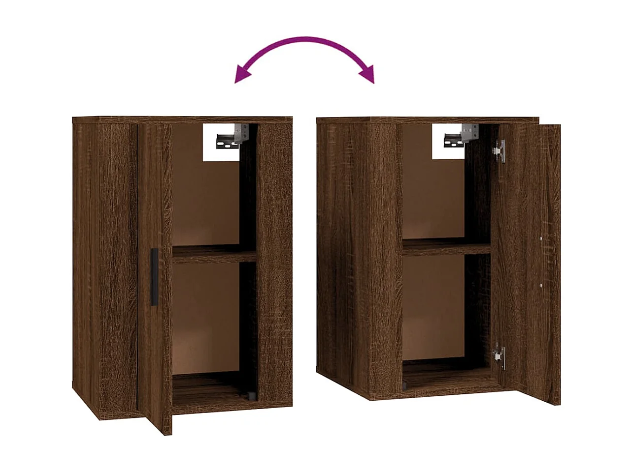 Mueble TV de pared Roble marrón 40x34,5x60 cm