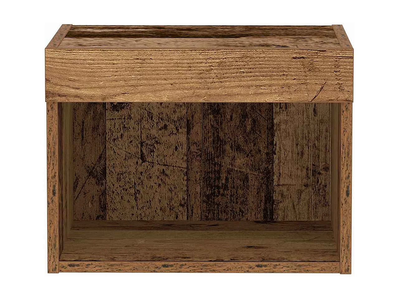 Buffet mural avec lumières LED en vieux bois 40x30x30 cm