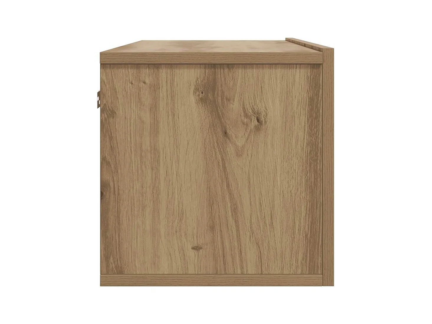 Wandmontierter TV-Schrank aus Eichenholz, 100 x 30 x 30 cm, Holzwerkstoff