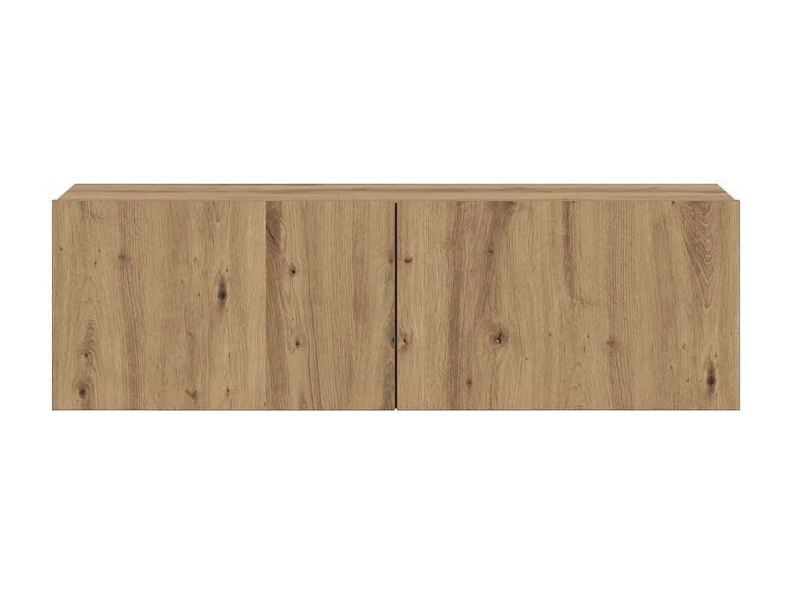 Mueble de TV de pared roble artesanía 100x30x30 cm madera de ingeniería