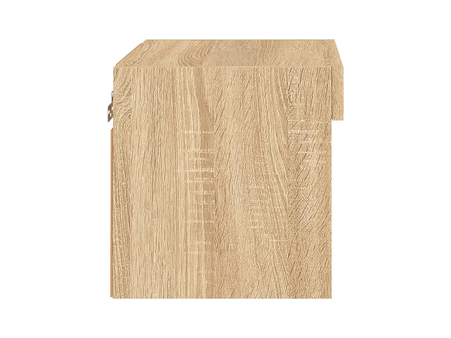 Table de chevet murale avec lumières LED chêne sonoma