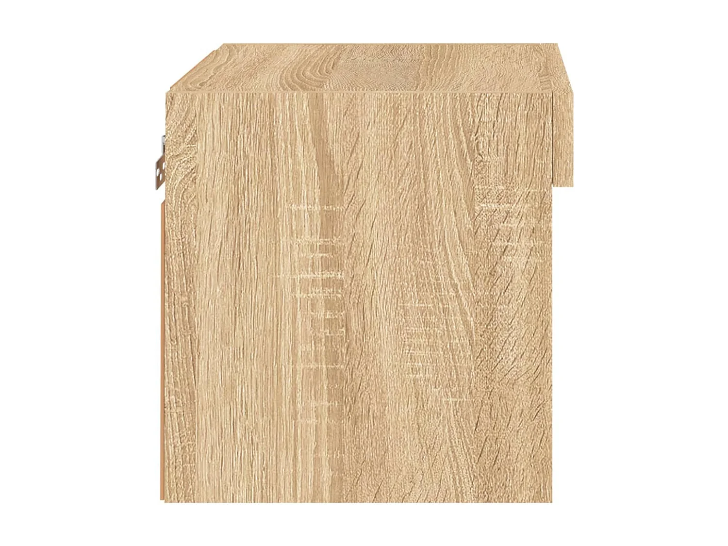 Table de chevet murale avec lumières LED chêne sonoma