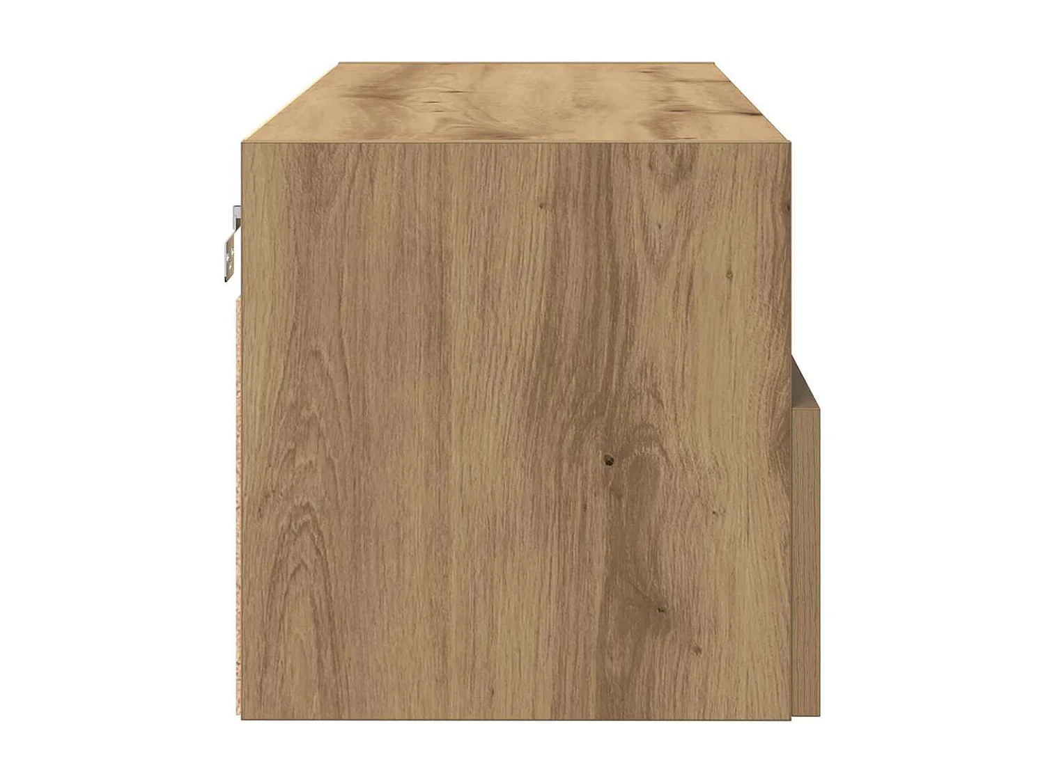 Handgemaakte eikenhouten wandkast 100x30x30 cm van bewerkt hout