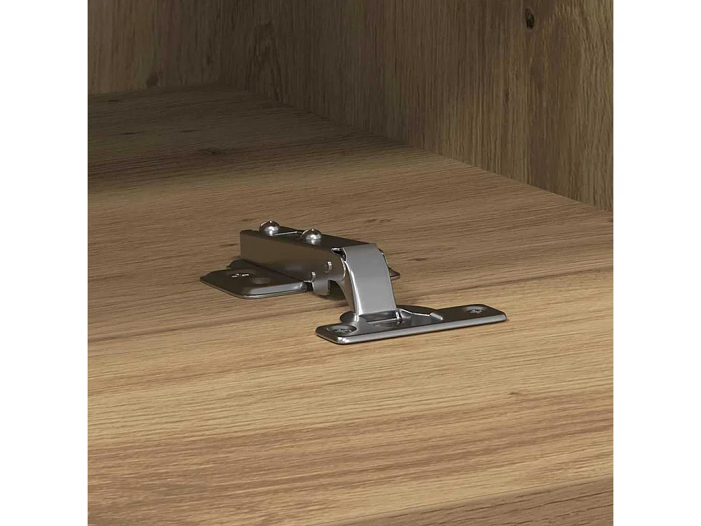 Handgemaakte eikenhouten wandkast 100x30x30 cm van bewerkt hout