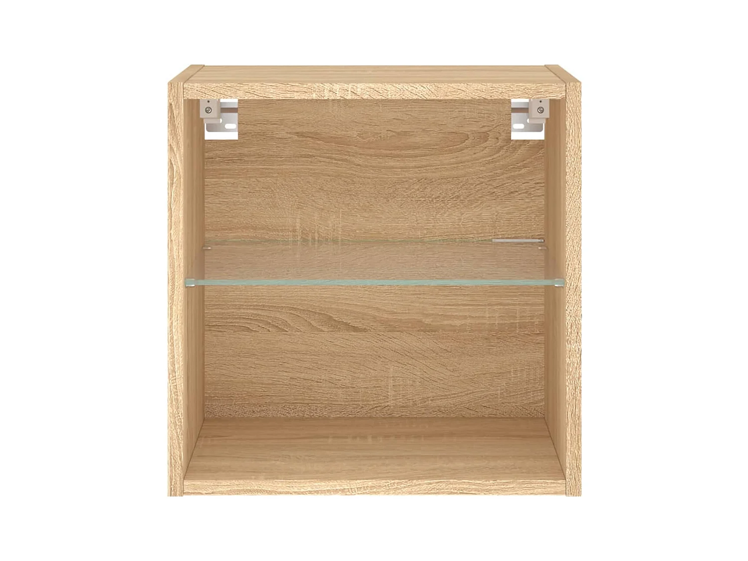 Table de chevet murale avec lumières LED chêne sonoma