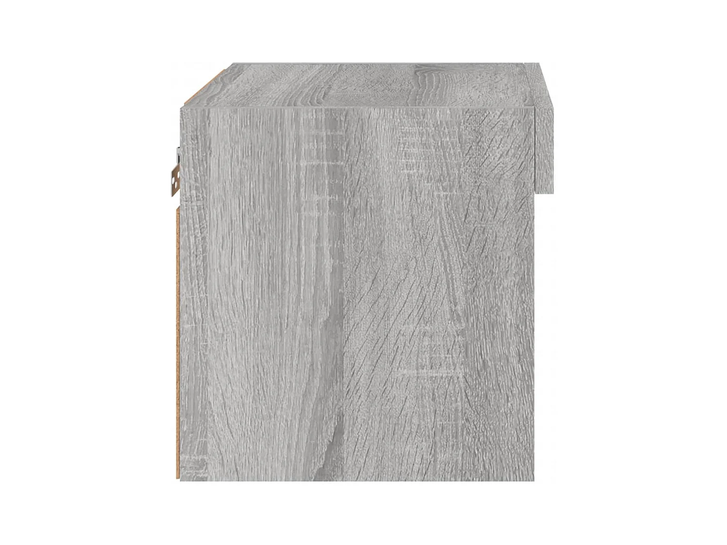 Nachttisch zur Wandmontage mit LED-Leuchten, Sonoma, Grau