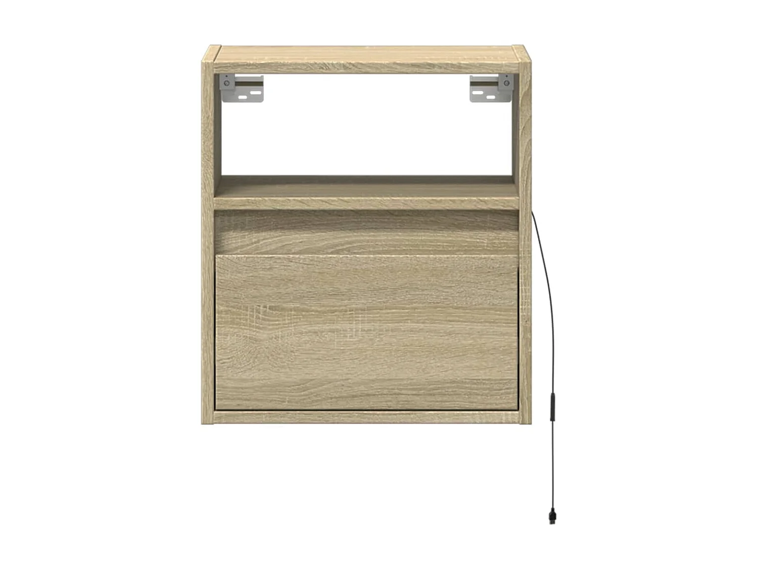 Mueble de TV de pared con luces LED, roble Sonoma, 41x31x45 cm