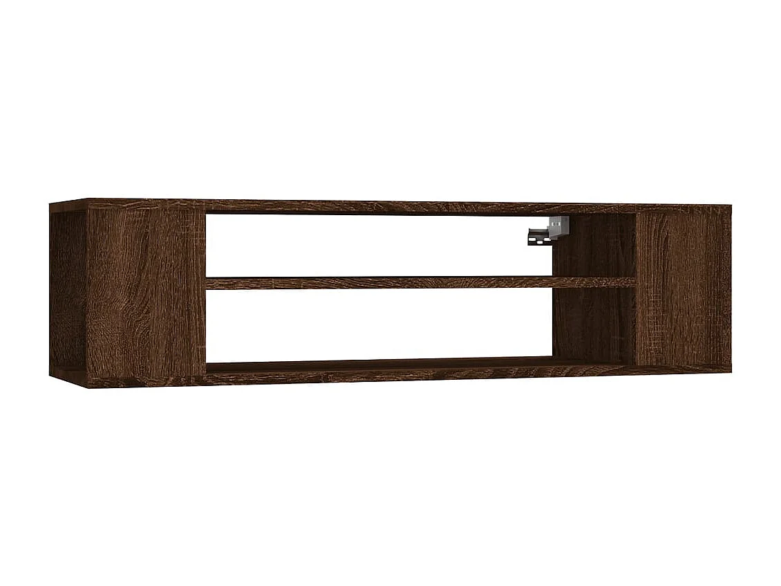 Mueble de TV de pared de roble marrón de 100 x 30 x 26,5 cm, madera de ingeniería