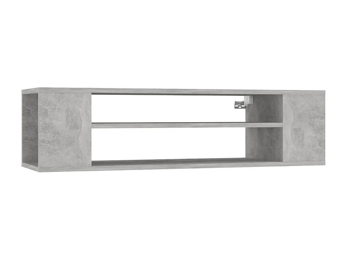Meuble TV suspendu Gris béton 100x30x26,5 cm Bois d’ingénierie
