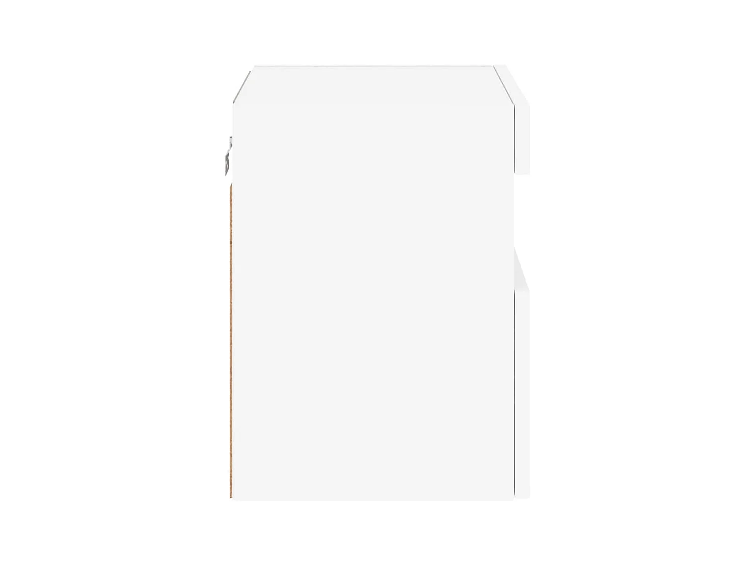 Mobile porta TV a parete con luci LED, bianco, 40x30x40 cm