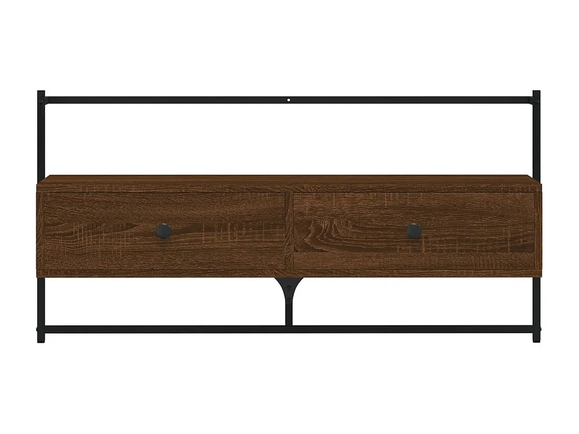 Mueble de TV de pared roble marrón 100,5x30x51 cm madera de ingeniería