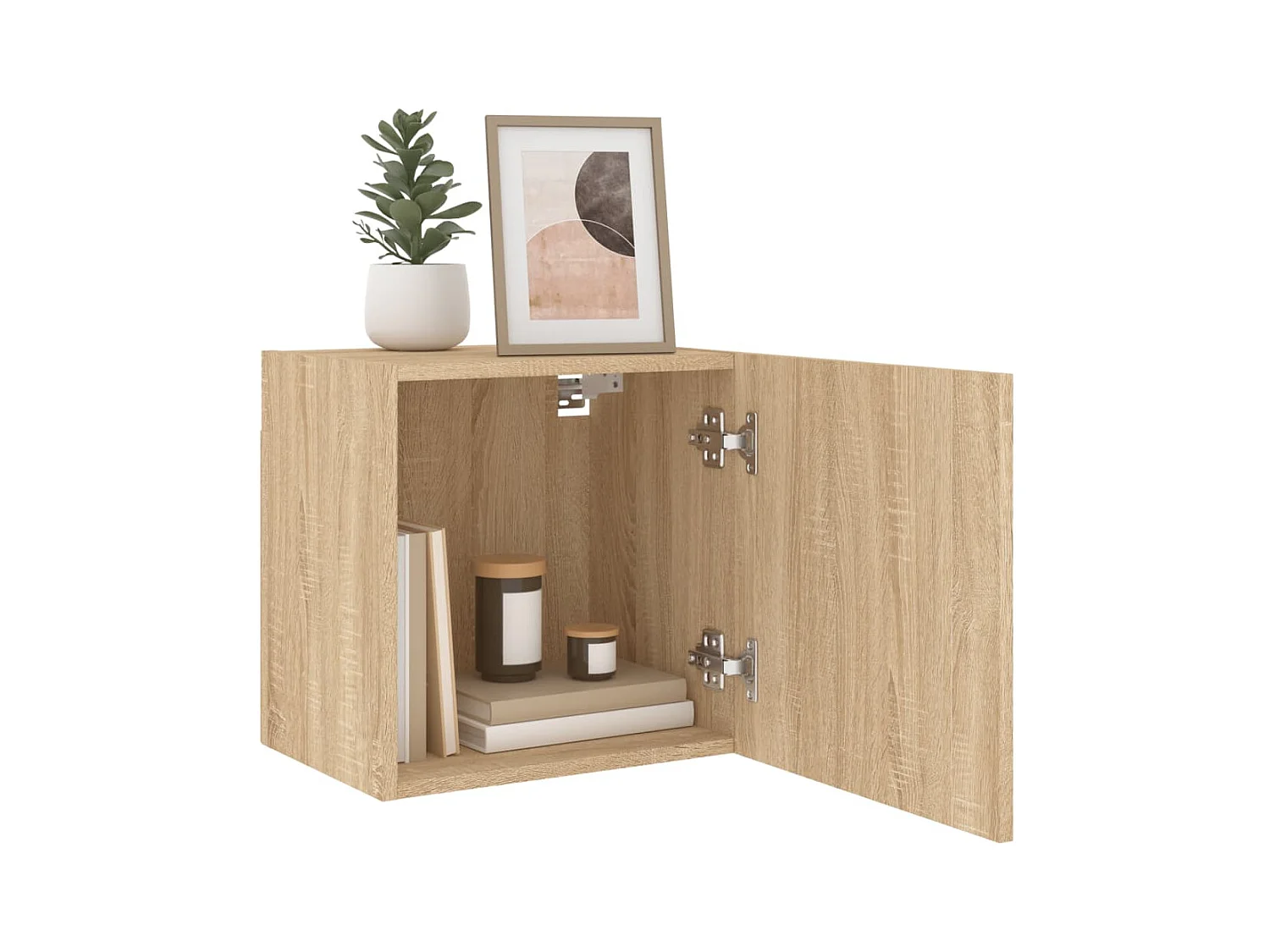 Wandmontierter TV-Schrank aus Sonoma-Eiche, 40,5 x 30 x 40 cm, Holzwerkstoff