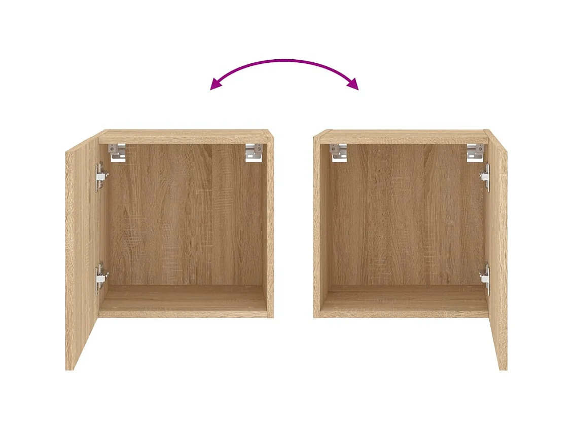 Wandmontierter TV-Schrank aus Sonoma-Eiche, 40,5 x 30 x 40 cm, Holzwerkstoff