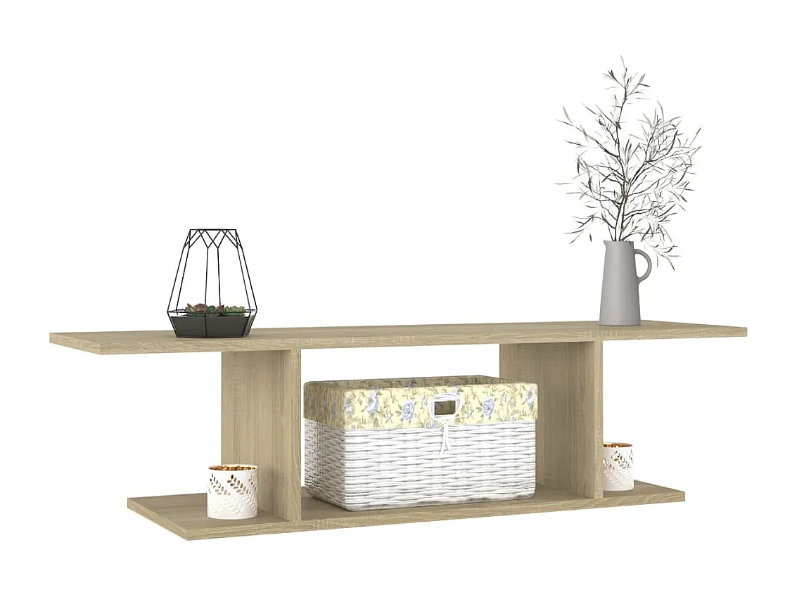 Meuble TV mural Chêne sonoma 103x30x26,5 cm