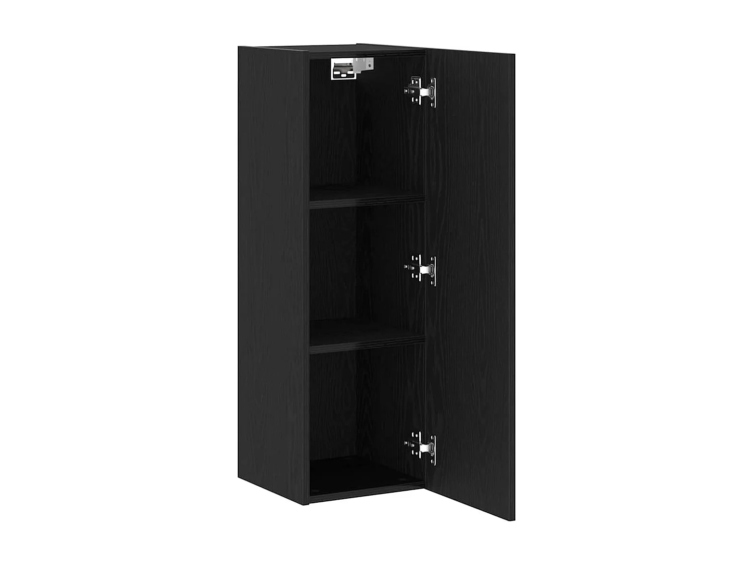 Mobile TV a parete Rovere nero 30,5 x 30 x 90 cm Legno ingegnerizzato