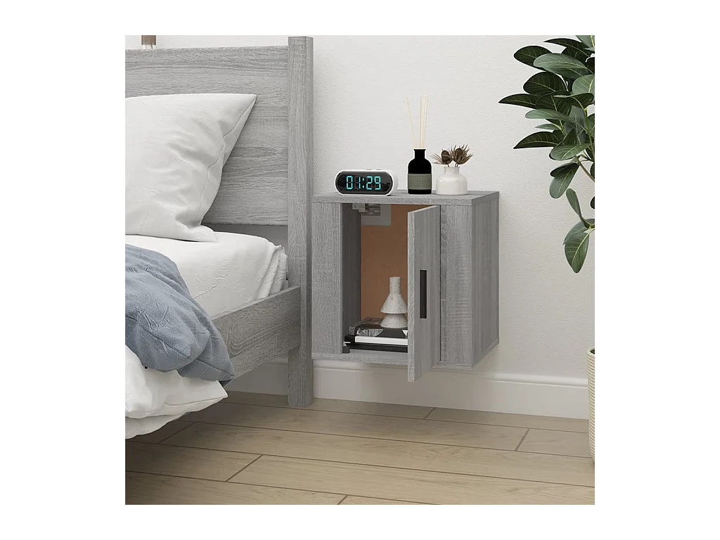 Mobile TV da parete grigio Sonoma 40x34,5x40 cm