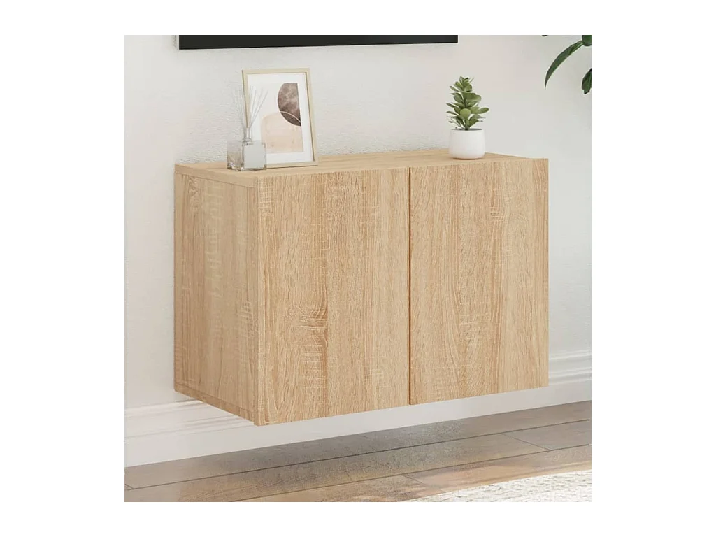 Mobile TV sospeso in rovere Sonoma 60x30x41 cm