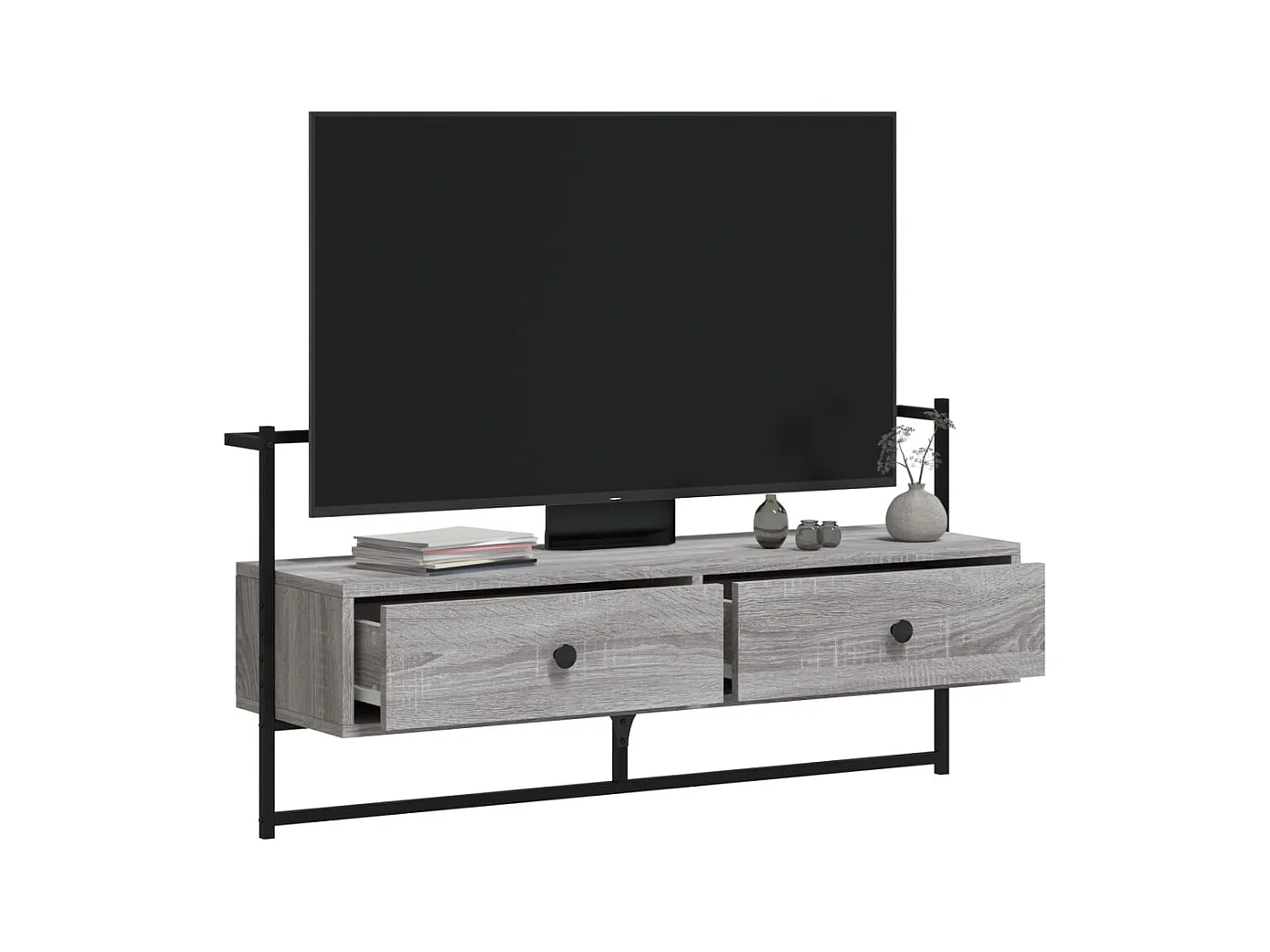 Mobile TV da parete Sonoma Grey 100,5x30x51 cm in legno ingegnerizzato