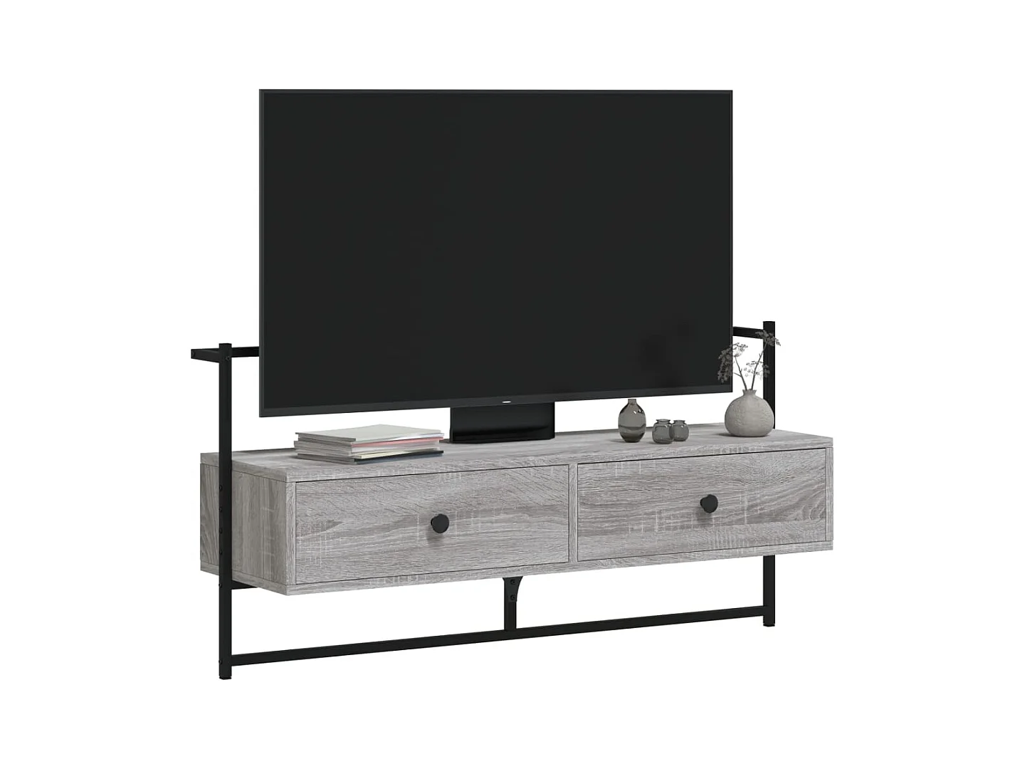 Mobile TV da parete Sonoma Grey 100,5x30x51 cm in legno ingegnerizzato