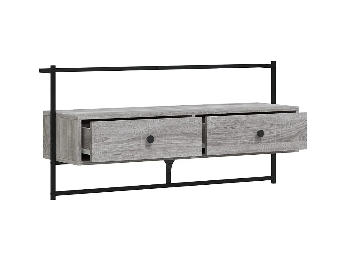 Mobile TV da parete Sonoma Grey 100,5x30x51 cm in legno ingegnerizzato
