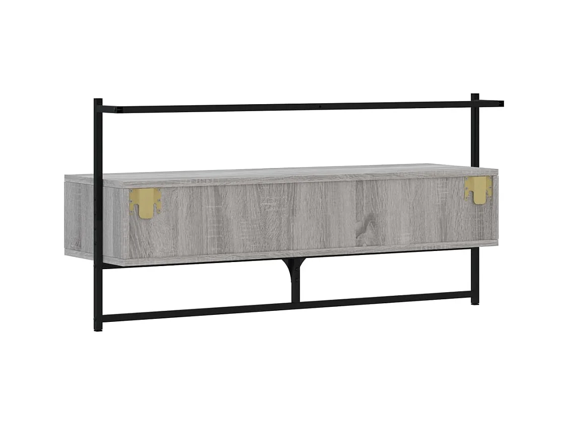 Mobile TV da parete Sonoma Grey 100,5x30x51 cm in legno ingegnerizzato