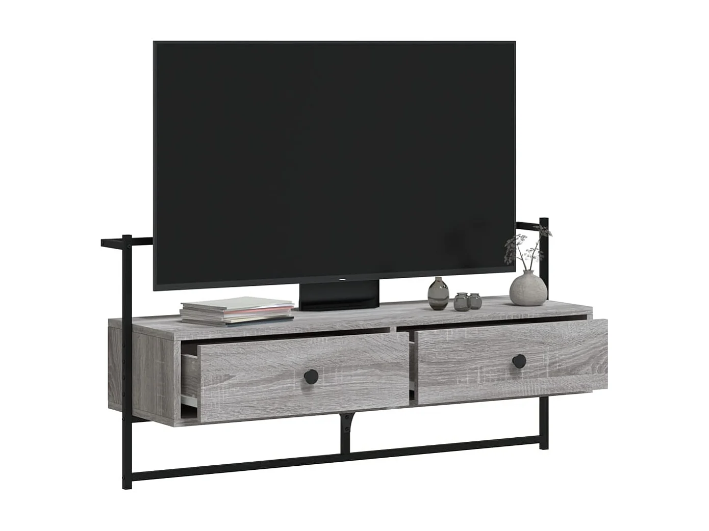 Mobile TV da parete Sonoma Grey 100,5x30x51 cm in legno ingegnerizzato