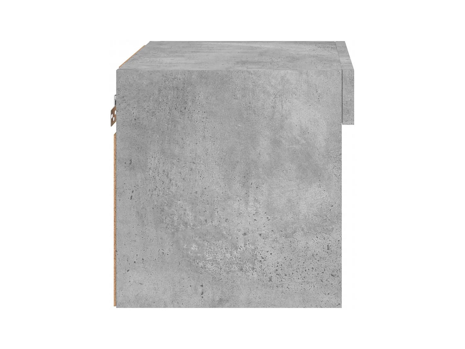 Table de chevet murale avec lumières LED gris béton