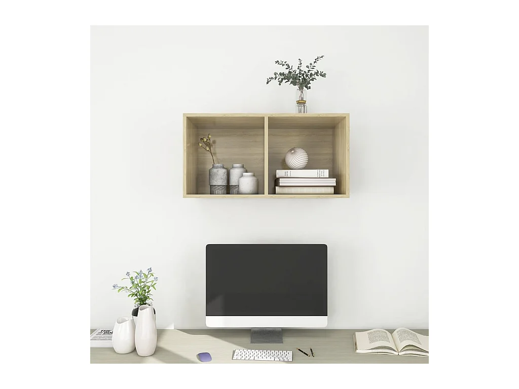 Wandmeubel Sonoma eiken 37x37x72 cm Technisch hout