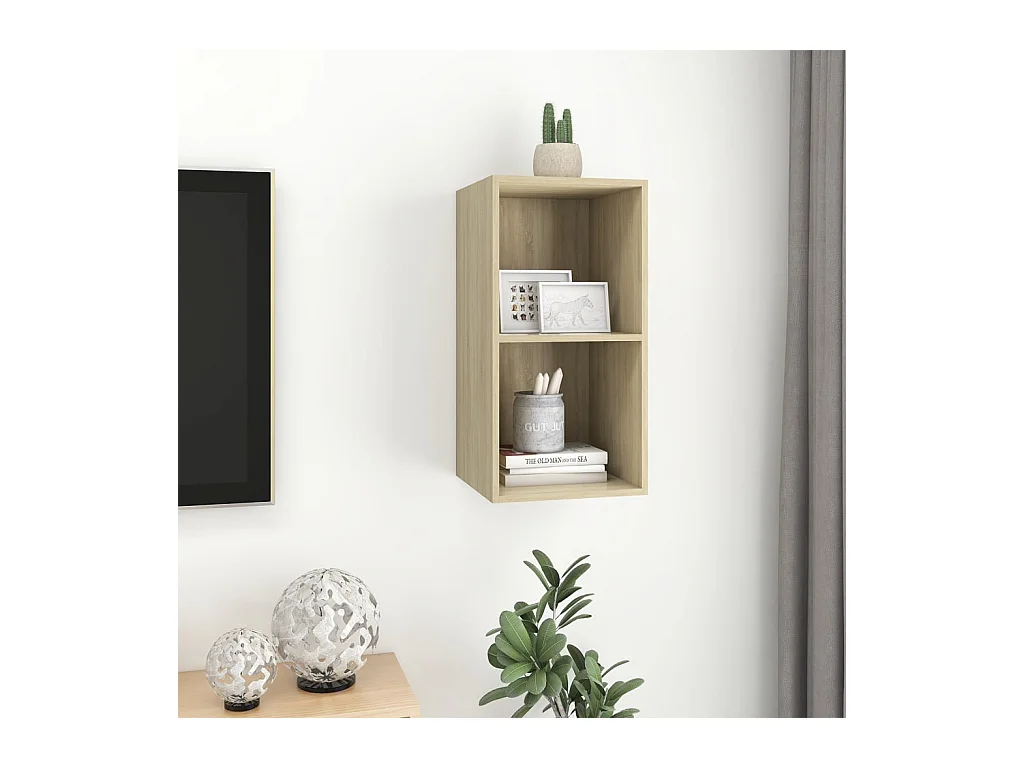 Wandmeubel Sonoma eiken 37x37x72 cm Technisch hout