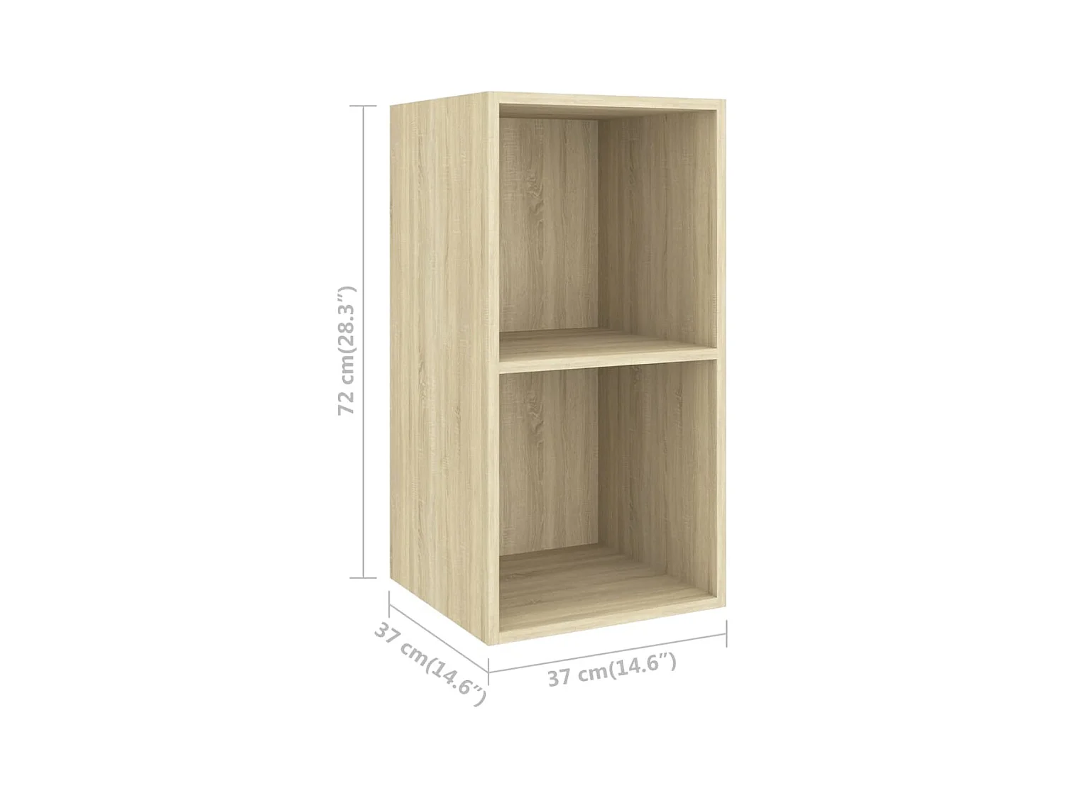 Wandmeubel Sonoma eiken 37x37x72 cm Technisch hout