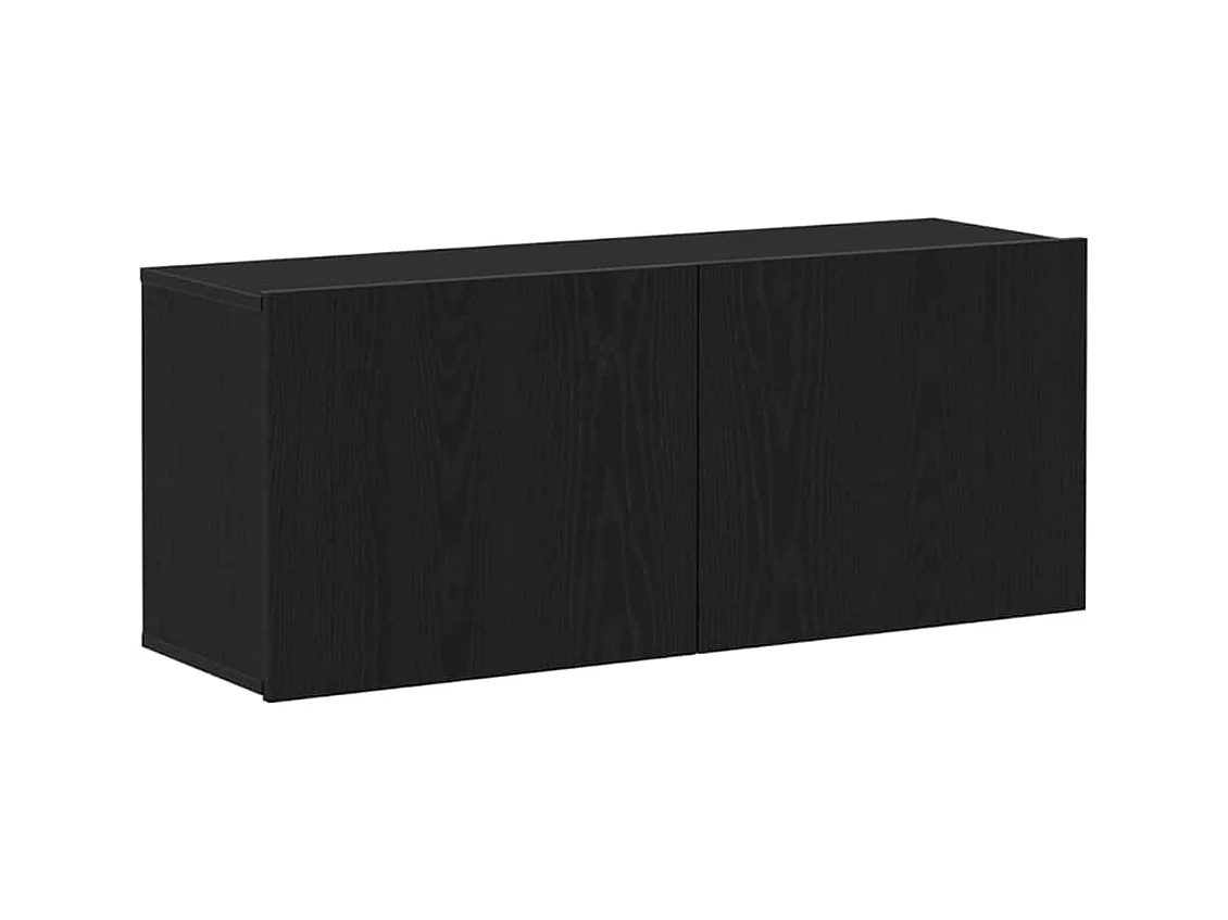 Meuble TV mural Chêne noir 100x30x41 cm Bois d'ingénierie
