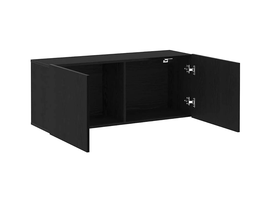 Meuble TV mural Chêne noir 100x30x41 cm Bois d'ingénierie