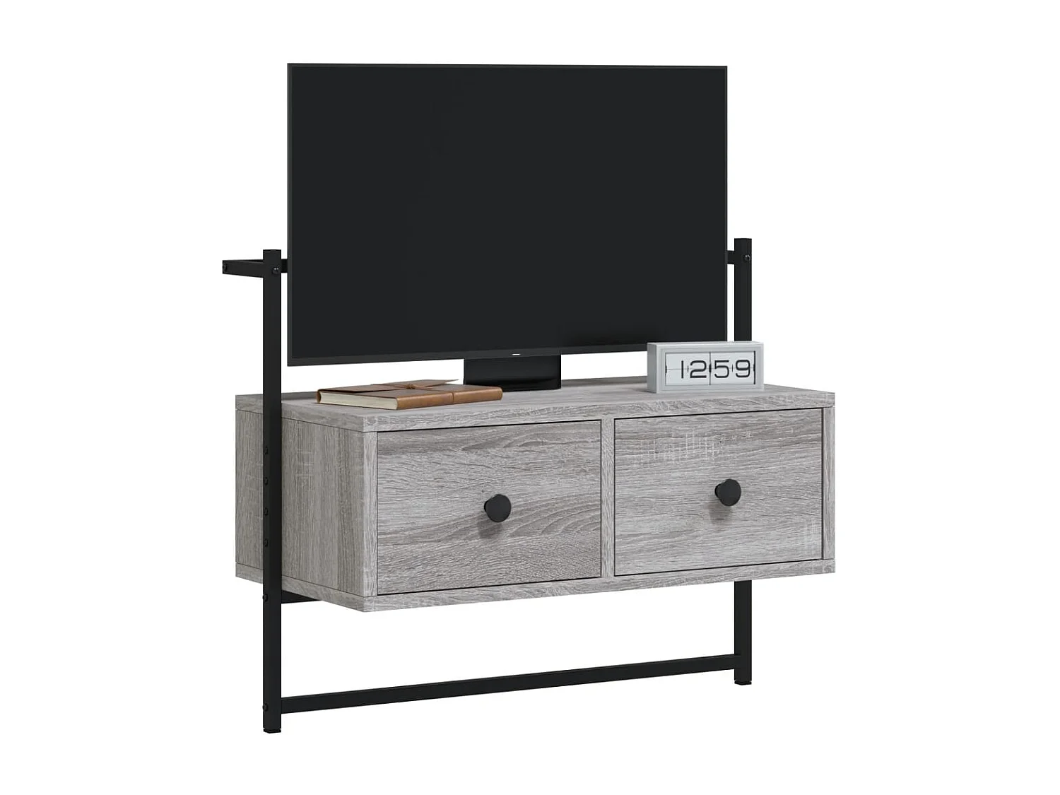 Mobile TV da parete Sonoma Grey 60,5x30x51 cm in legno ingegnerizzato