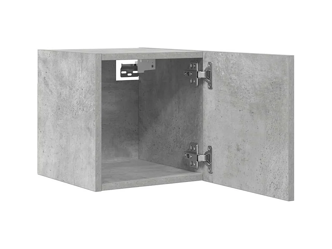 Mobile TV da parete grigio cemento 30,5x30x30 cm