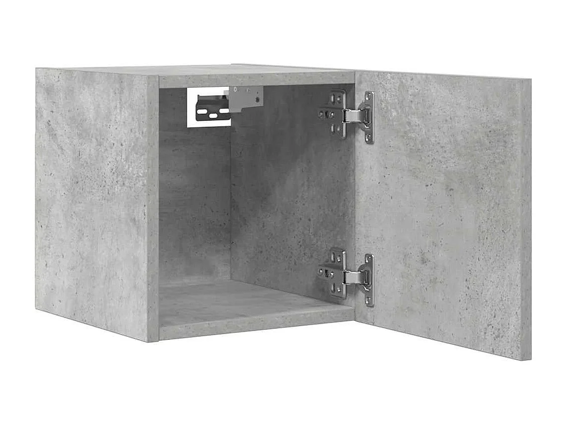 Meuble TV mural Gris béton 30,5x30x30 cm