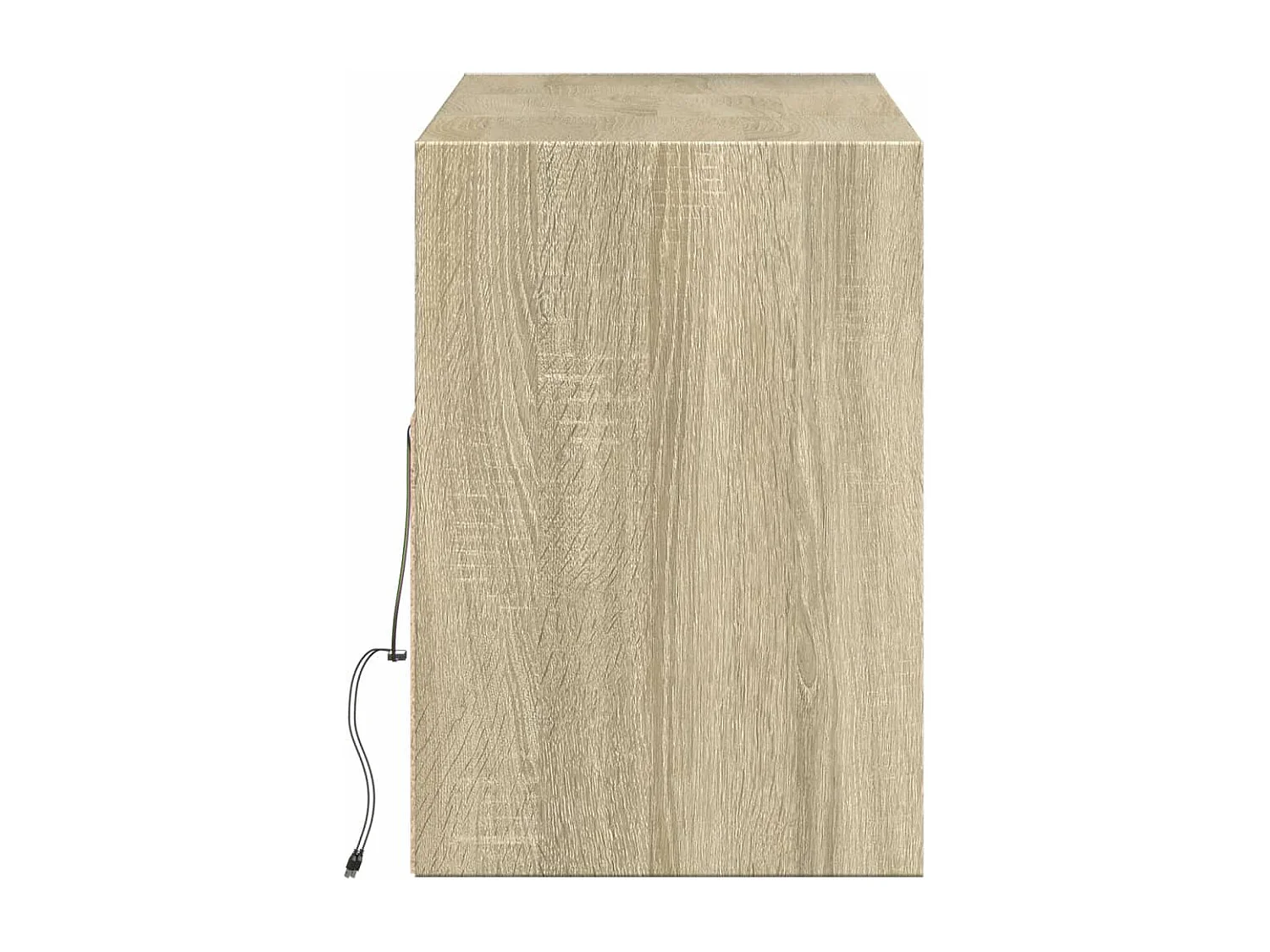 Wandmontierter TV-Schrank mit LED-Leuchten Sonoma-Eiche 130x31x45 cm