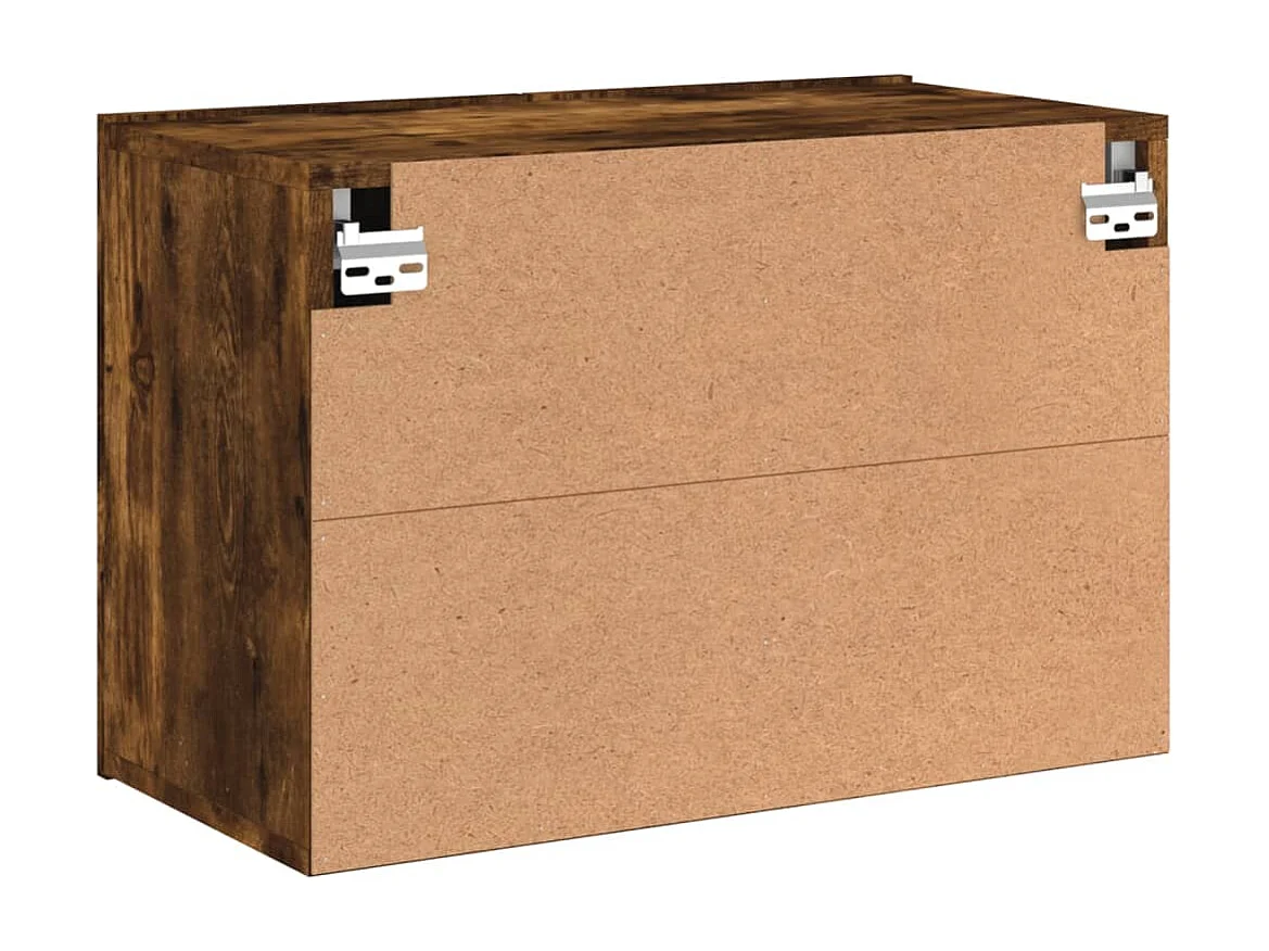 Mueble de TV de pared roble ahumado 60x30x41 cm