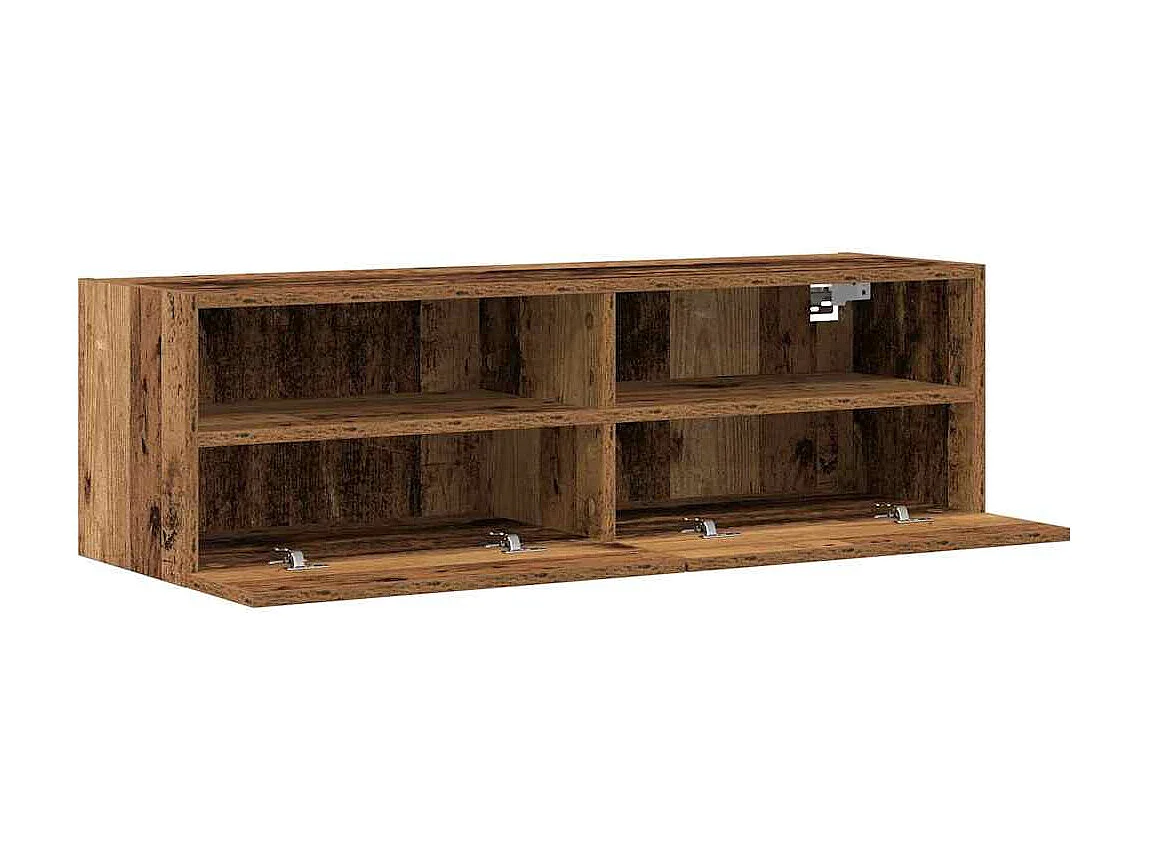 Mobile porta TV da parete in legno antico 100x30x30 cm realizzato in legno ingegnerizzato