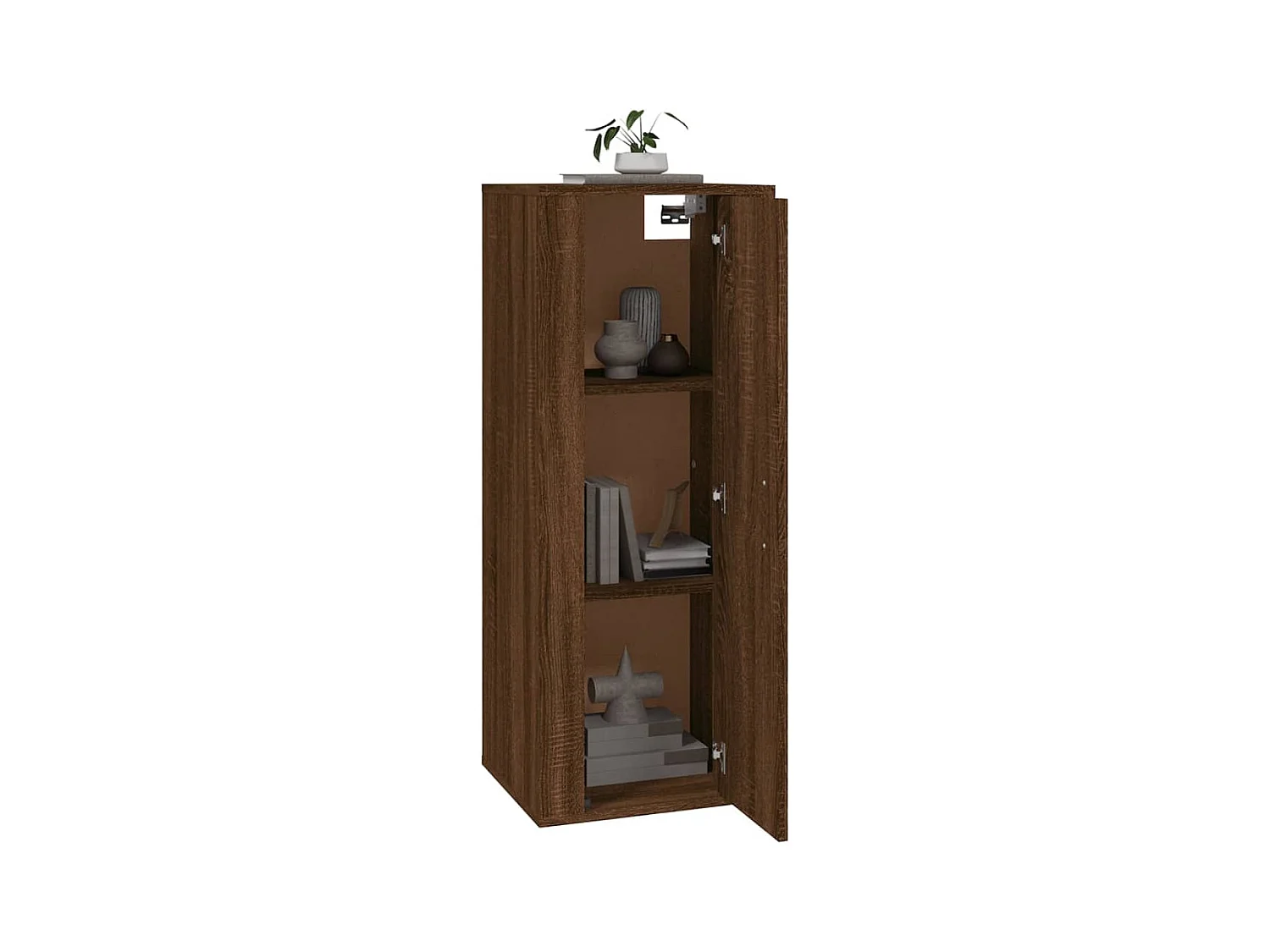 Wandmontierter TV-Schrank Braune Eiche 40x34,5x100 cm