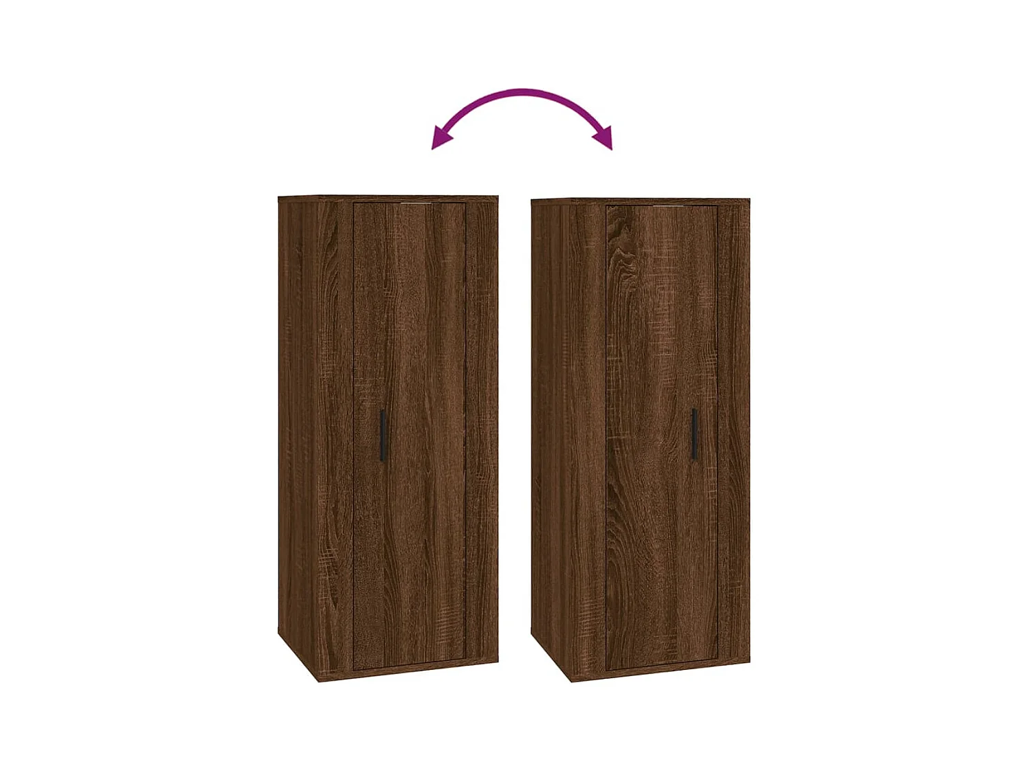 Wandmontierter TV-Schrank Braune Eiche 40x34,5x100 cm