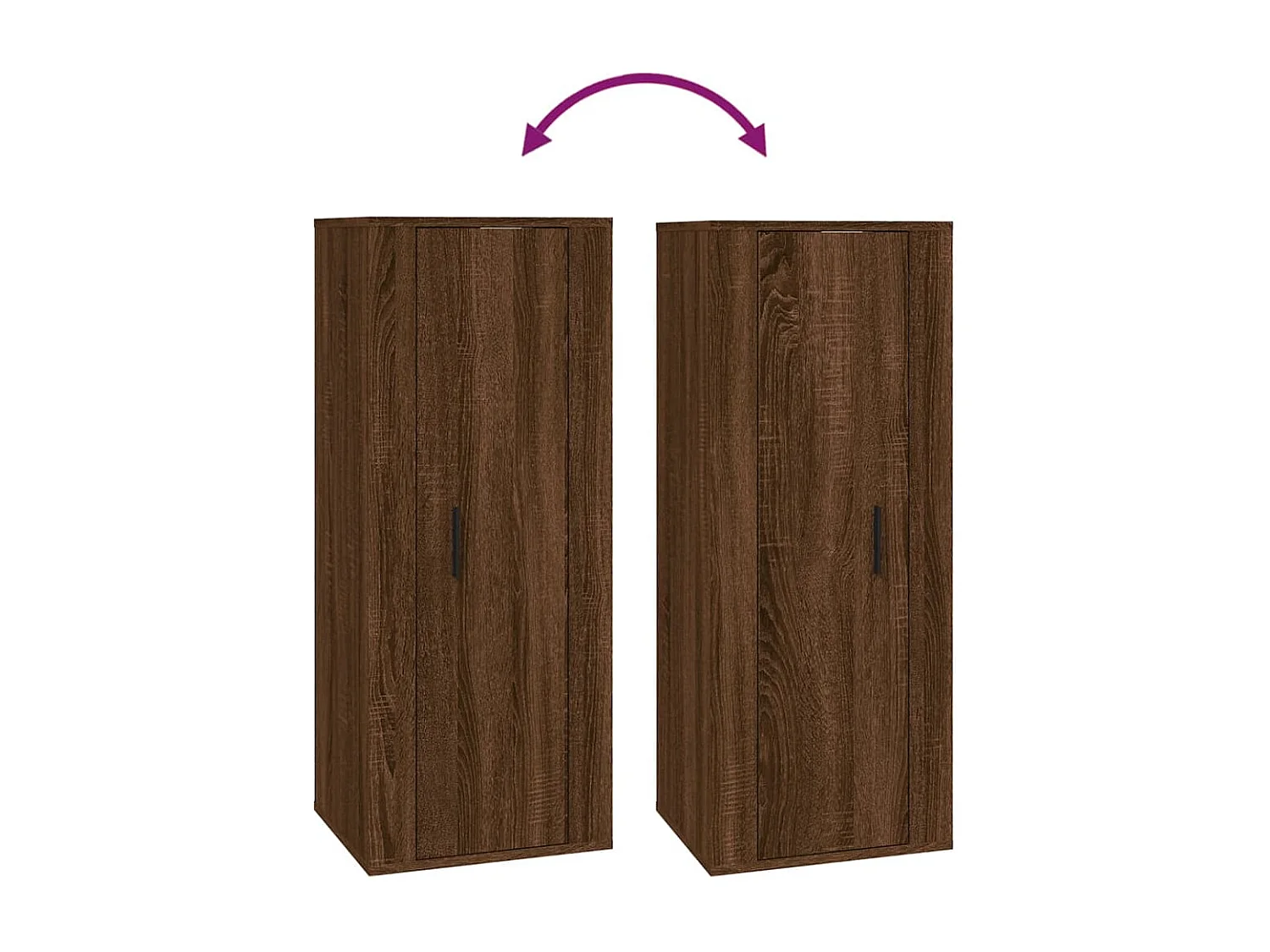 Mobile TV sospeso Rovere marrone 40x34,5x100 cm