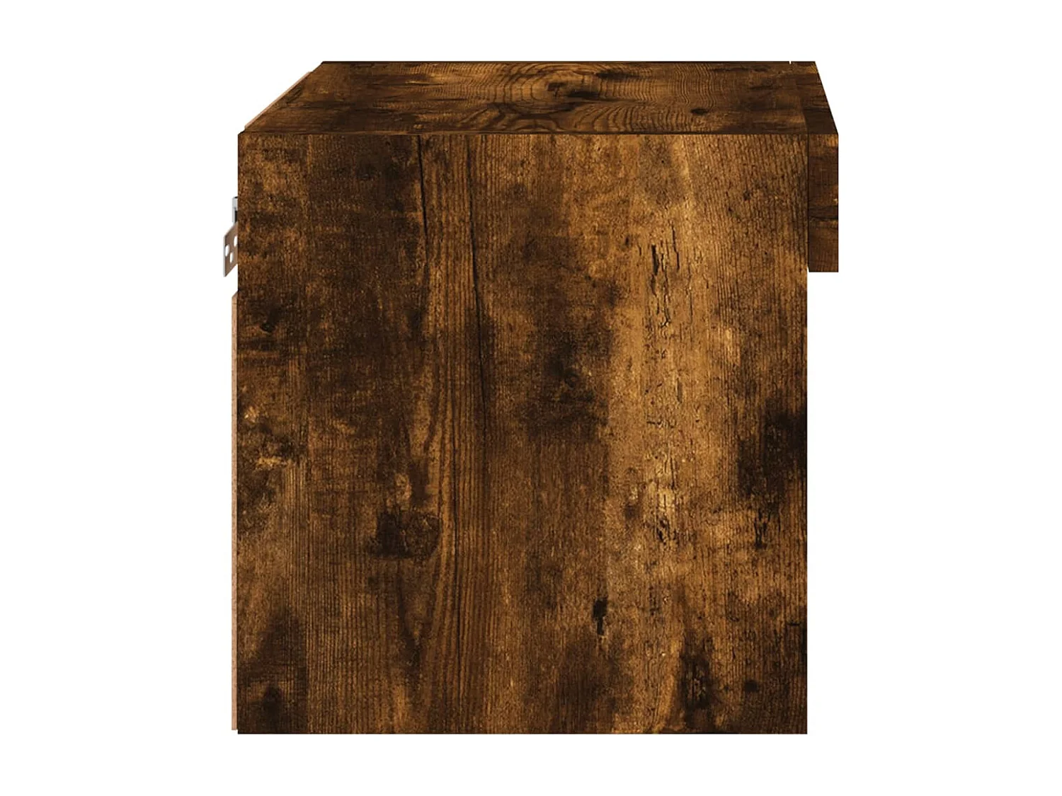 Table de chevet murale avec lumières LED chêne fumé