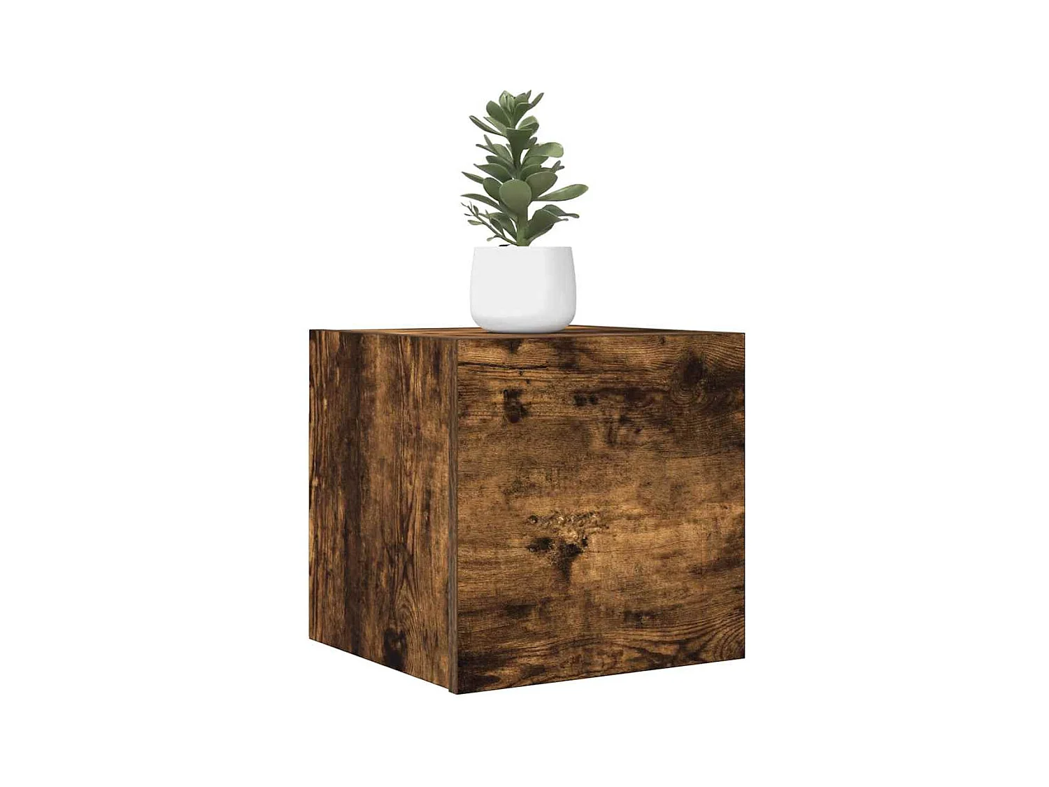 Mueble TV de pared Roble ahumado 30,5x30x30 cm
